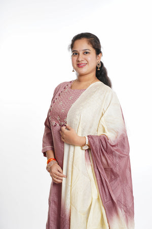 party wear cotton kurti set