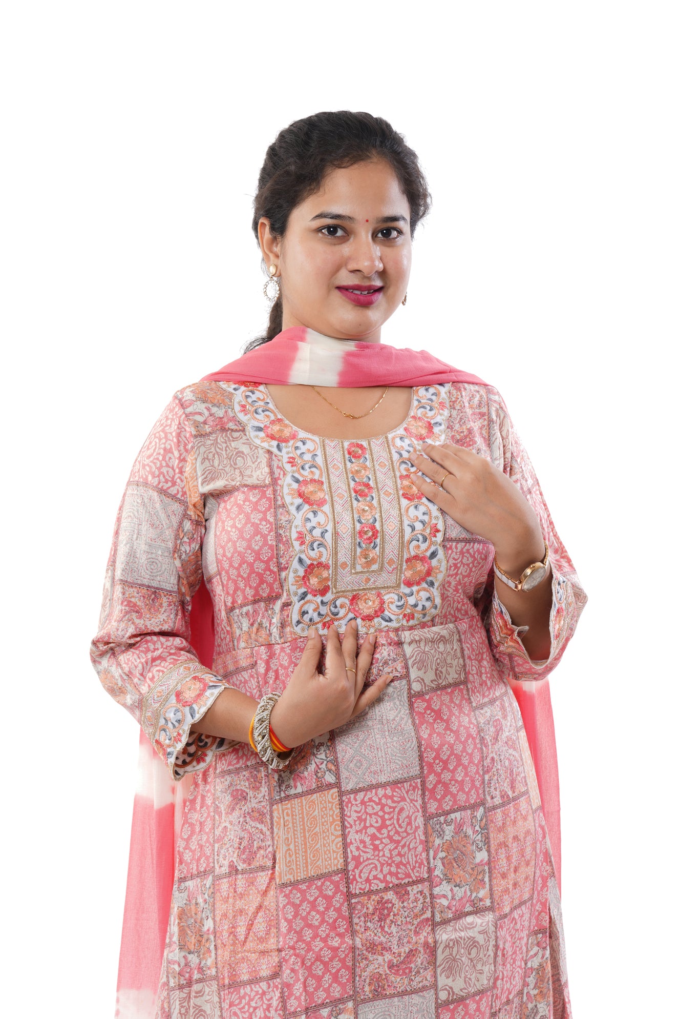 printed Anarkali suit