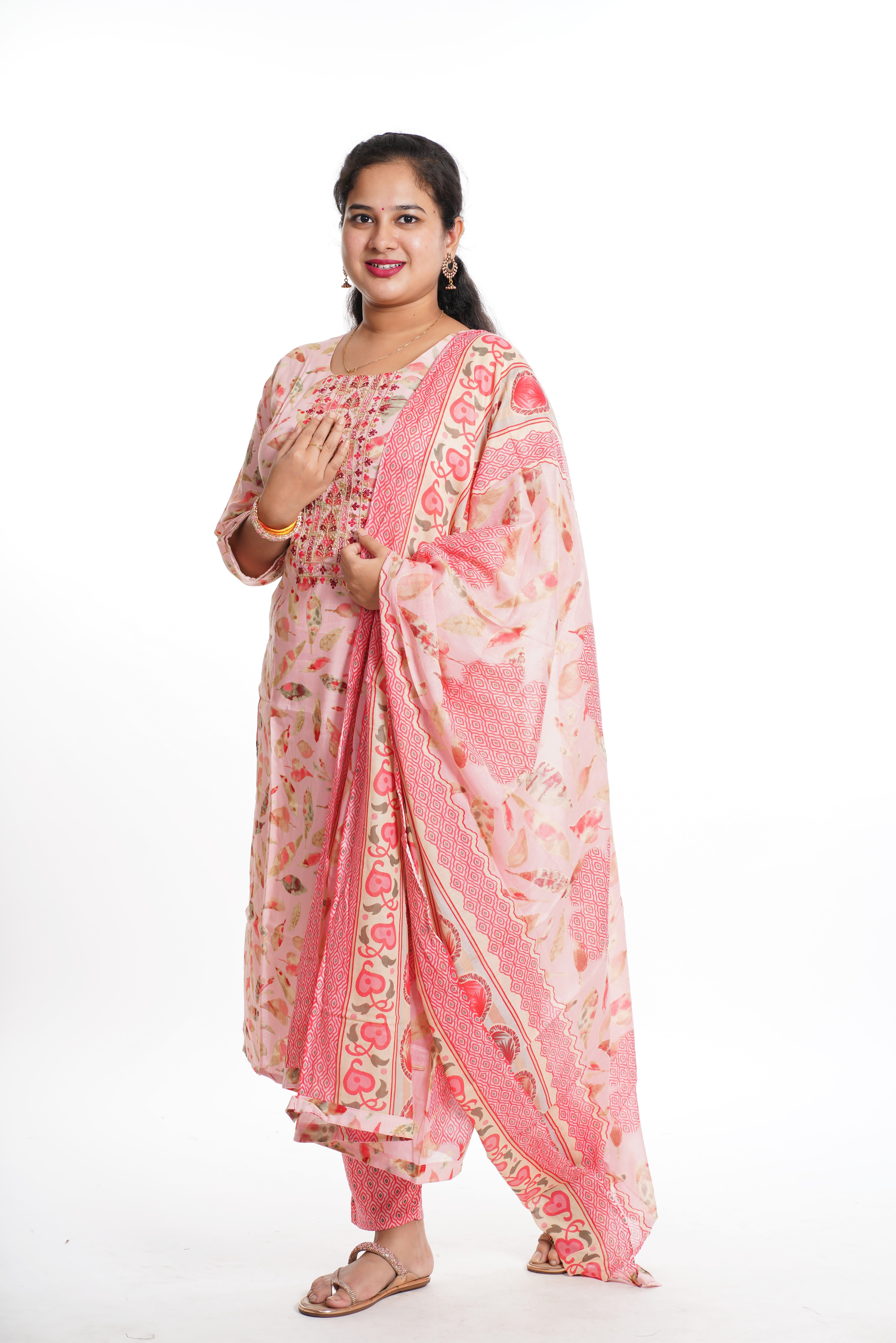 rayon kurti set with dupatta