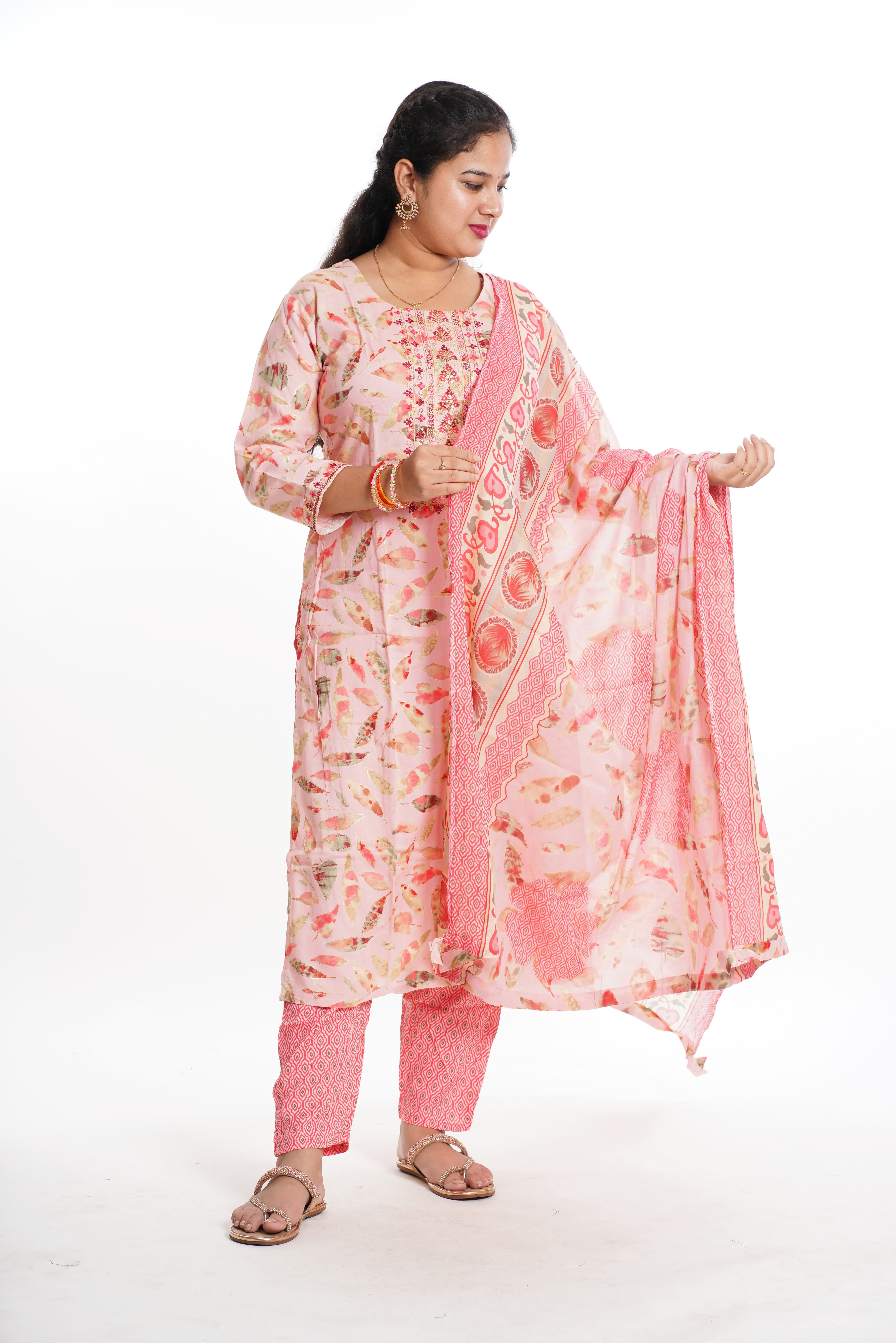 cotton kurti 3 piece set