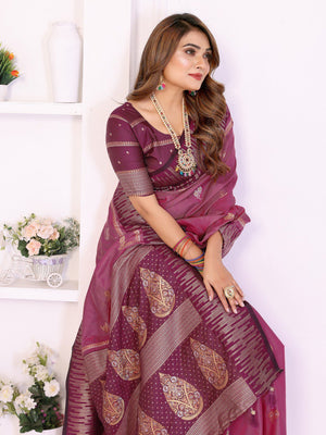 Wedding wear south silk saree rose pink