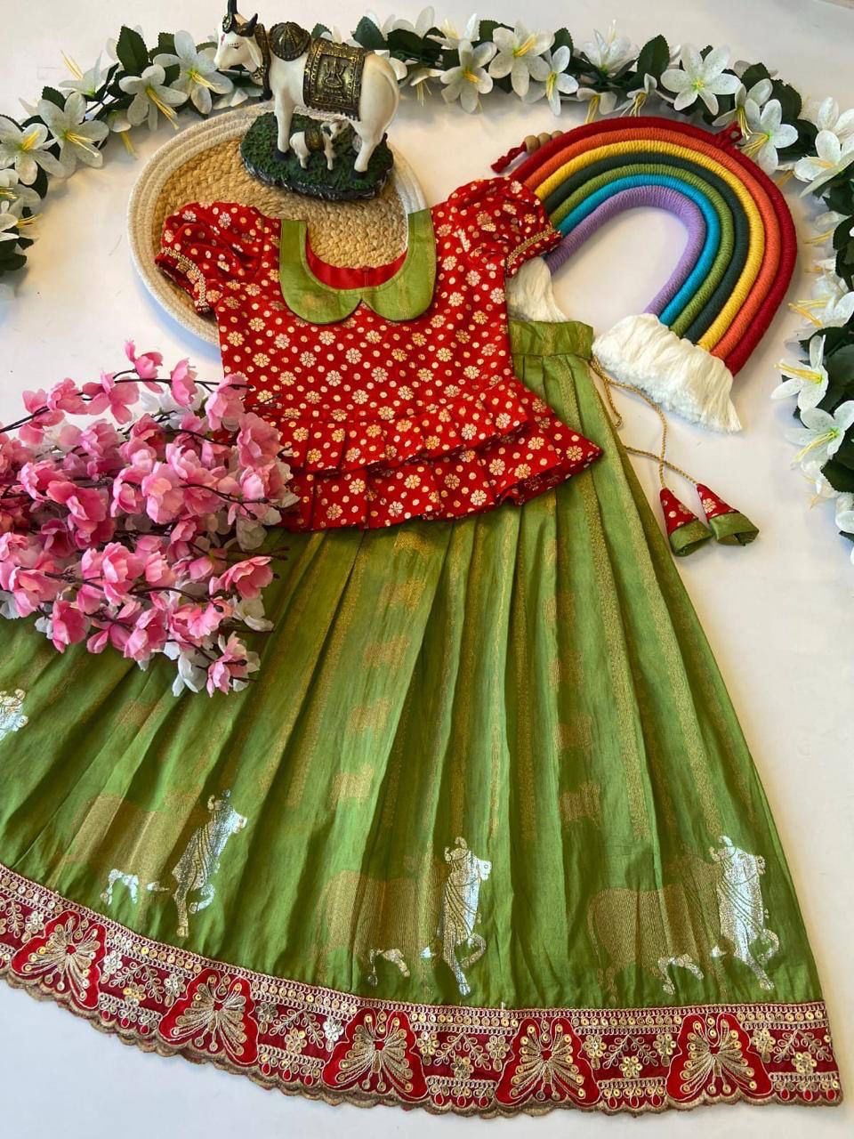 Silk Lehenga for Kids