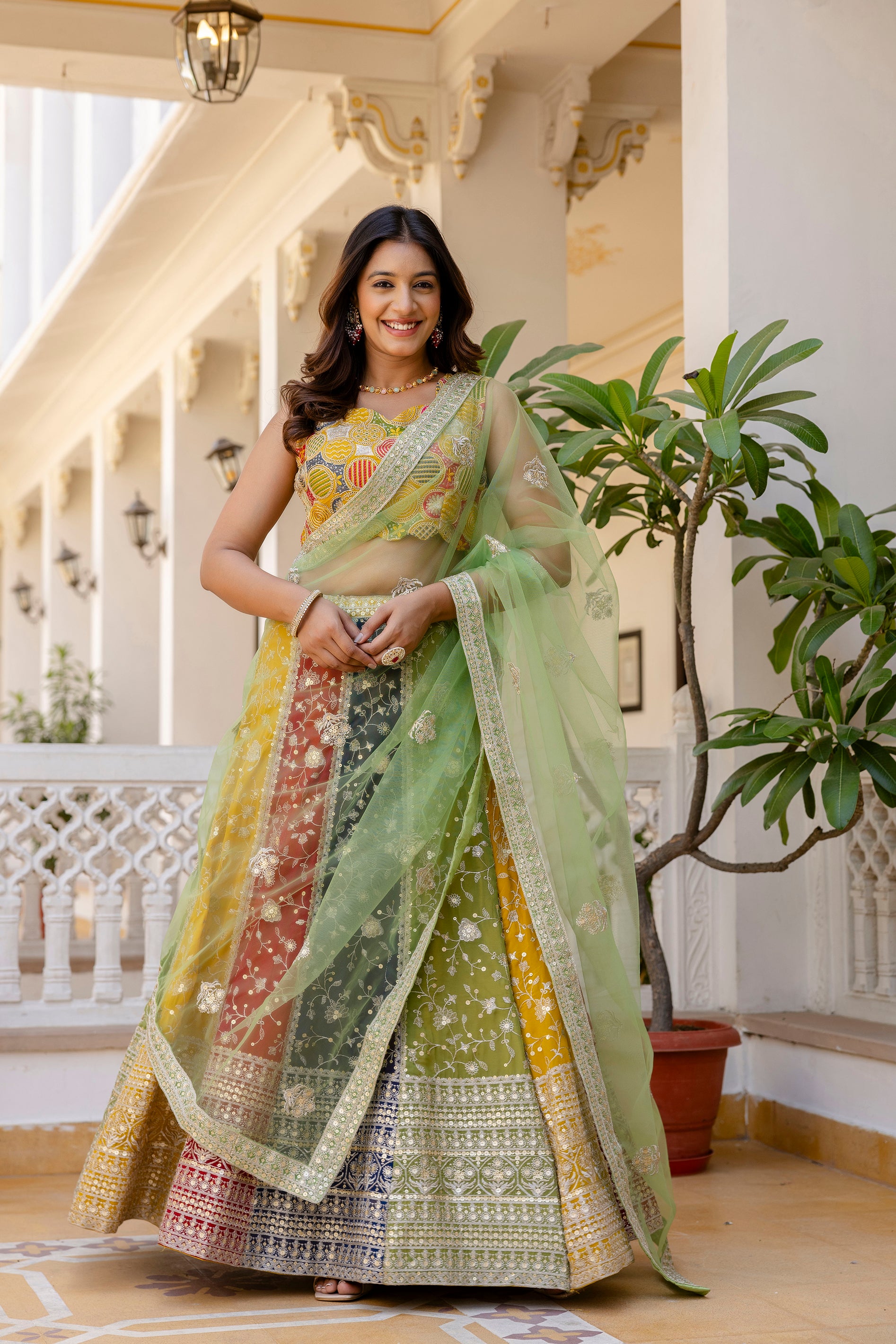 faux georgette lehenga