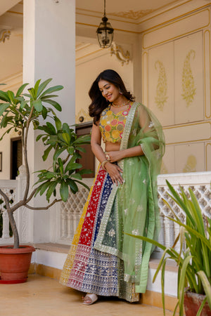semi stitched lehenga set