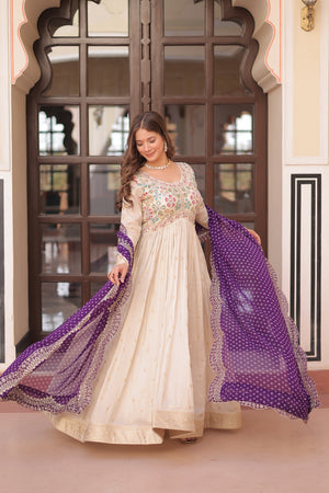 Festive Indian Gown Set for Ladies