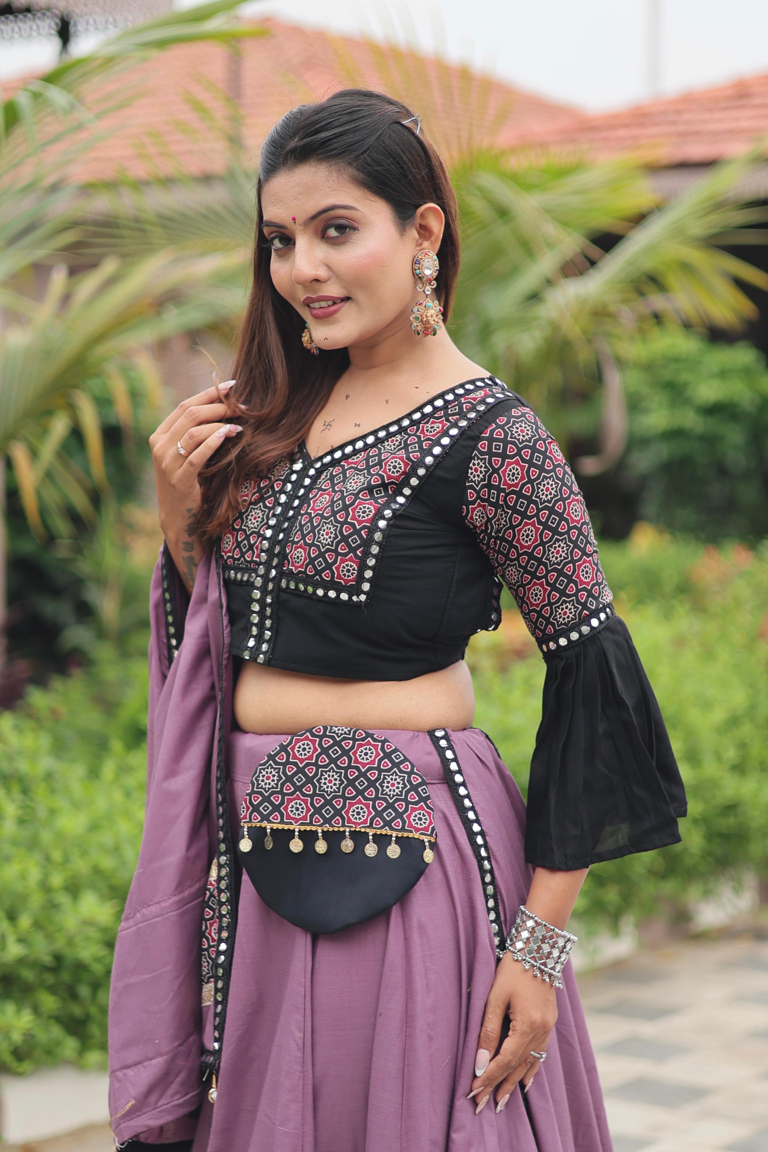 Traditional Ajarakh Print Lehenga in Pure Cotton