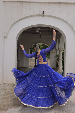 Blue Designer Lehenga Choli vastralyn