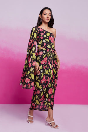 black floral co-ord set