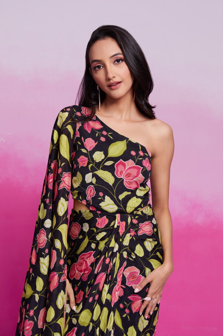 printed partywear co-ord