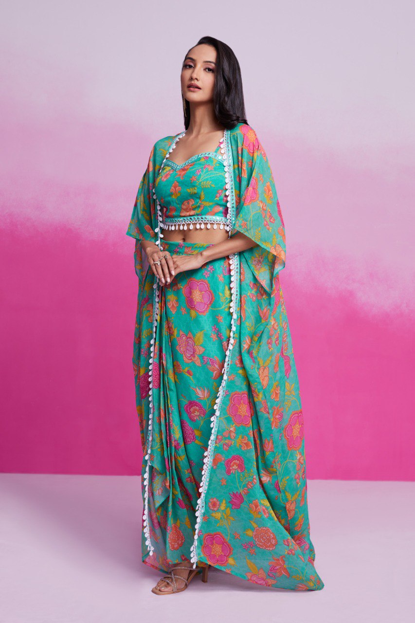 ethnic skirt and top set