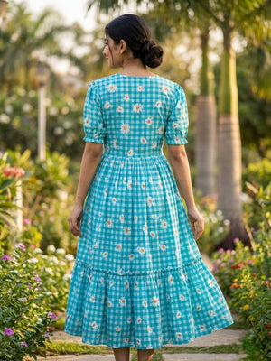 summer wear gingham kurti India