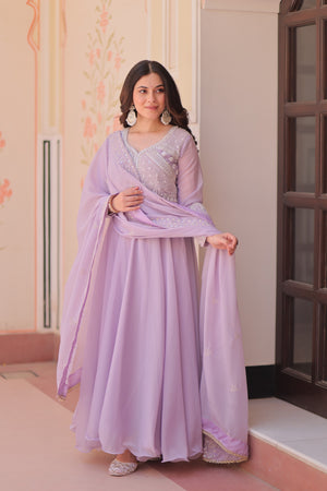 embroidered gown for party wear India