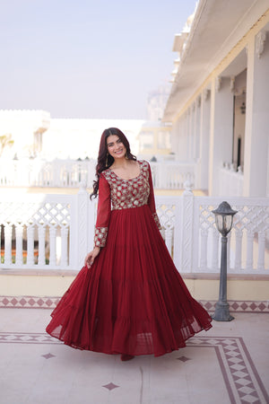 Party wear georgette gown for women