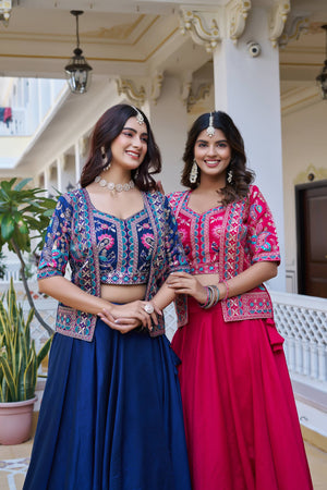 Ethnic Wear Vichitra Silk Lehenga Choli