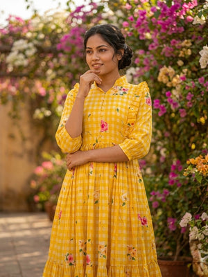 yellow kurti for women