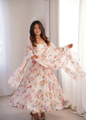 floral printed gown shop ethnic wear online