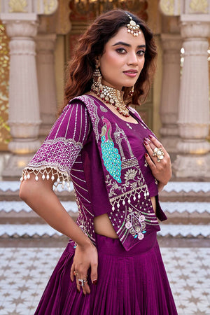 Festive wear lehenga with koti design