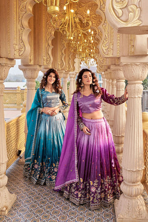 Party Wear Embroidered Lehenga for Women