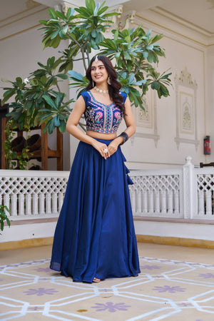 Designer Lehenga Choli with Koti for Women