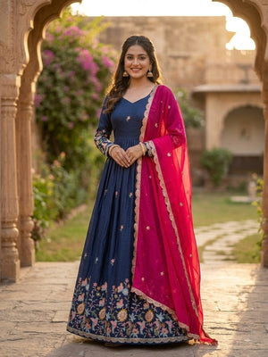 Women’s long flair Fendi silk gown online India