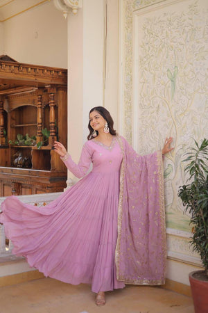 lavender gown set
