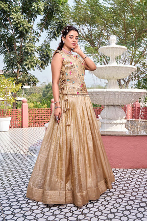 Gold crush festive lehenga set