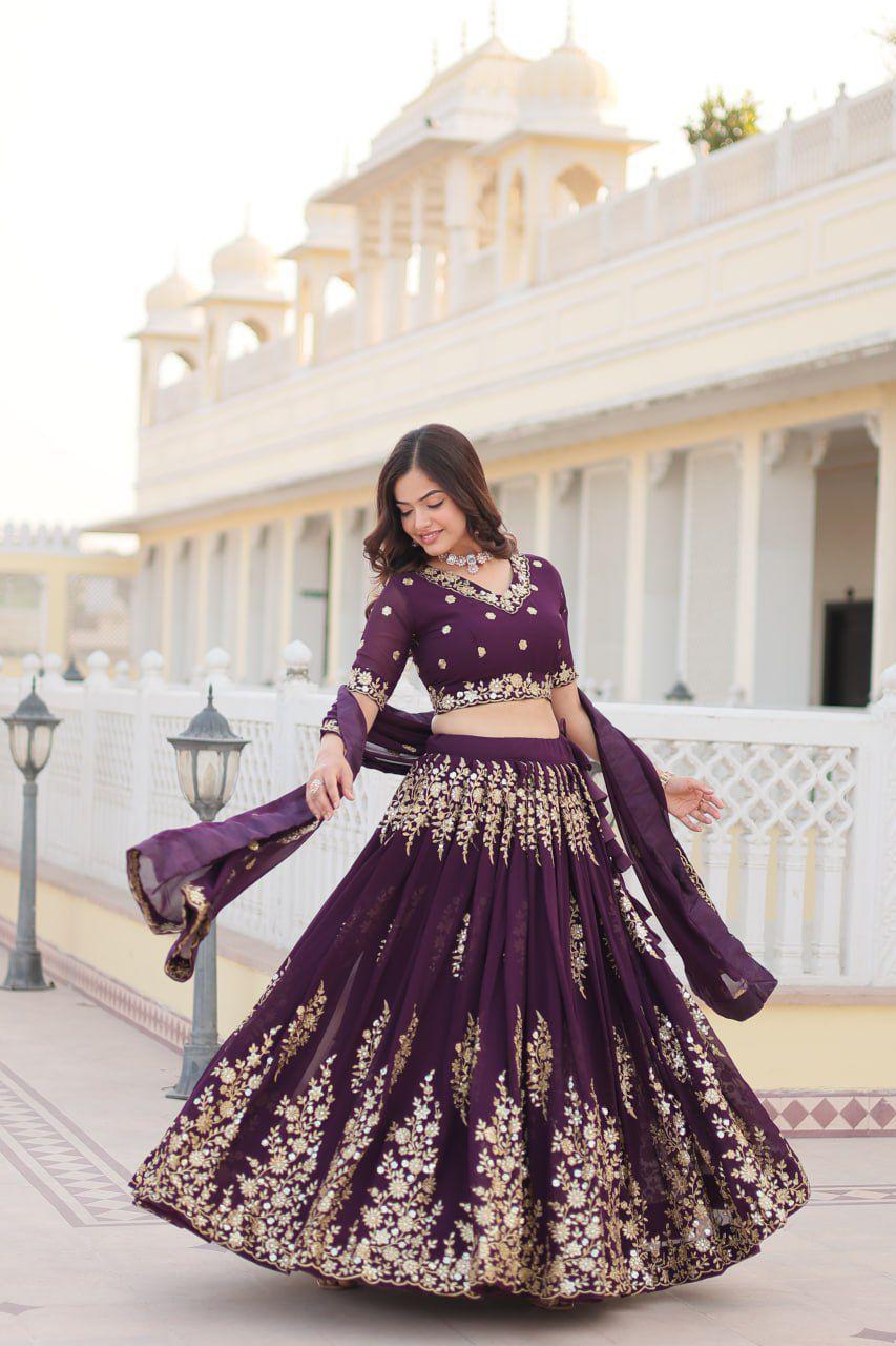 embroidered lehenga set