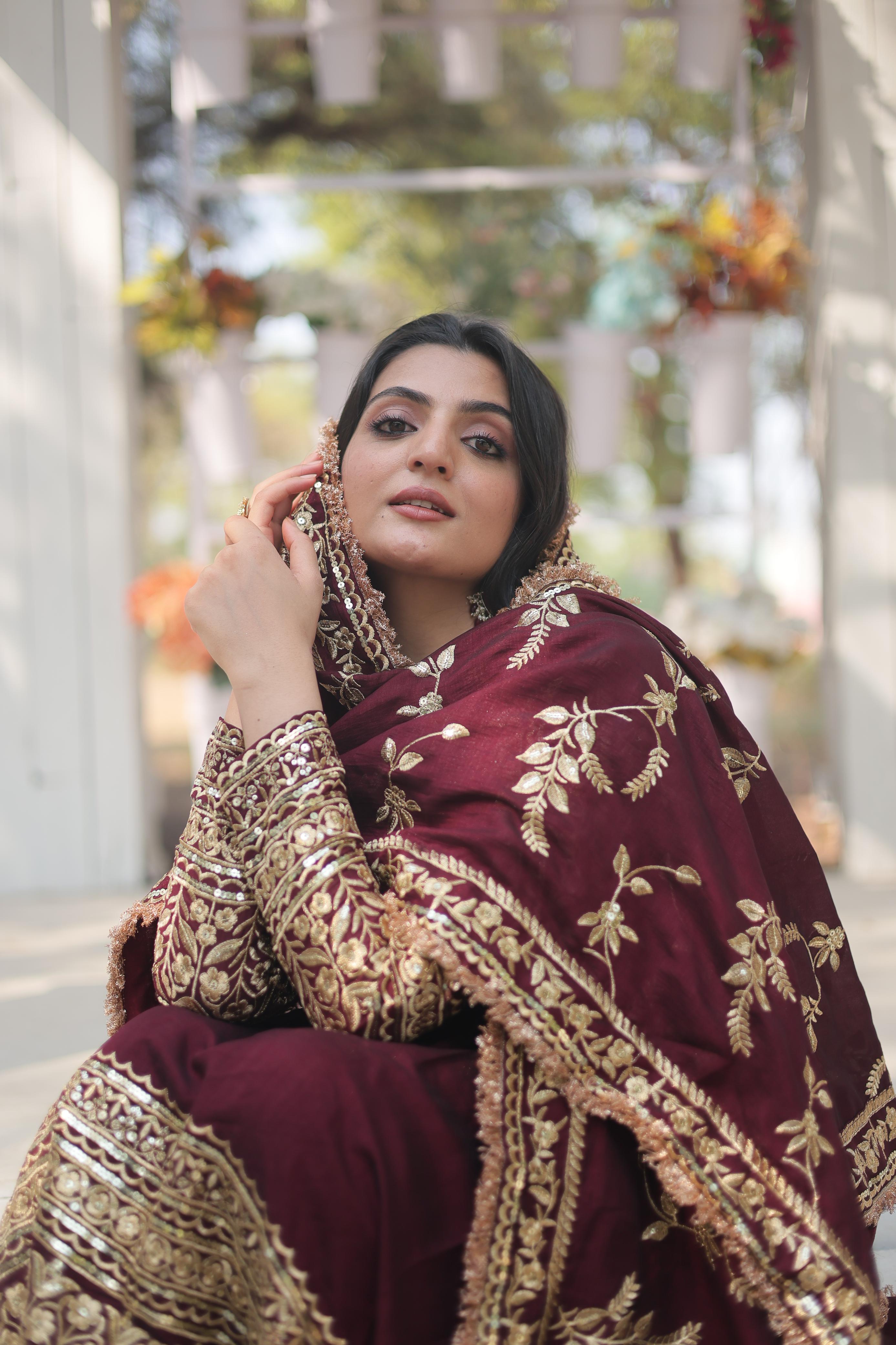 vichitra shimmer gown