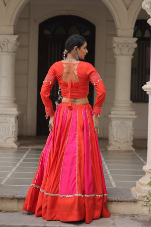 Two-color combination festive lehenga set