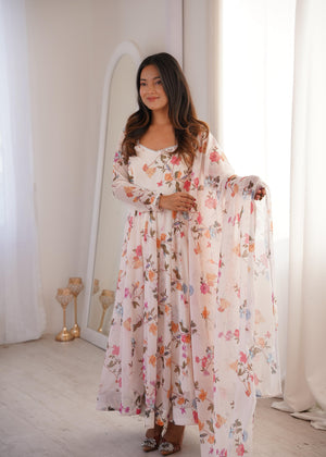 latest floral gown set online