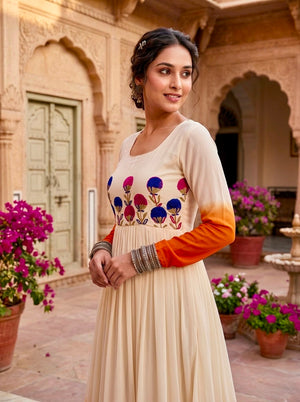 Ready to wear long gown for women