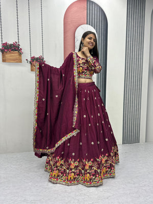 Festive wear embroidered lehenga set