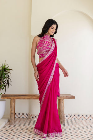 Elegant Rangoli silk saree Vastralyn