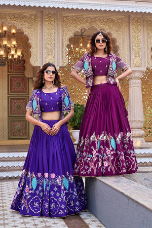 Designer embroidered lehenga set for women