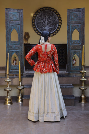 new peplum lehenga choli design