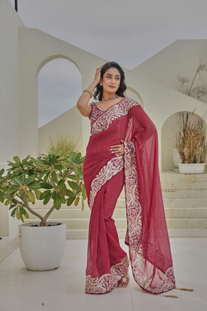 Elegant ethnic saree for festival occasions