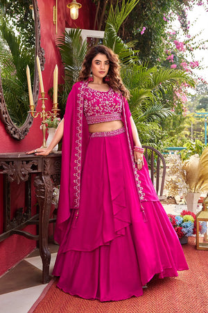 party wear vichitra silk lehenga