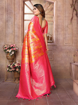 Party wear ethnic saree with intricate weaving