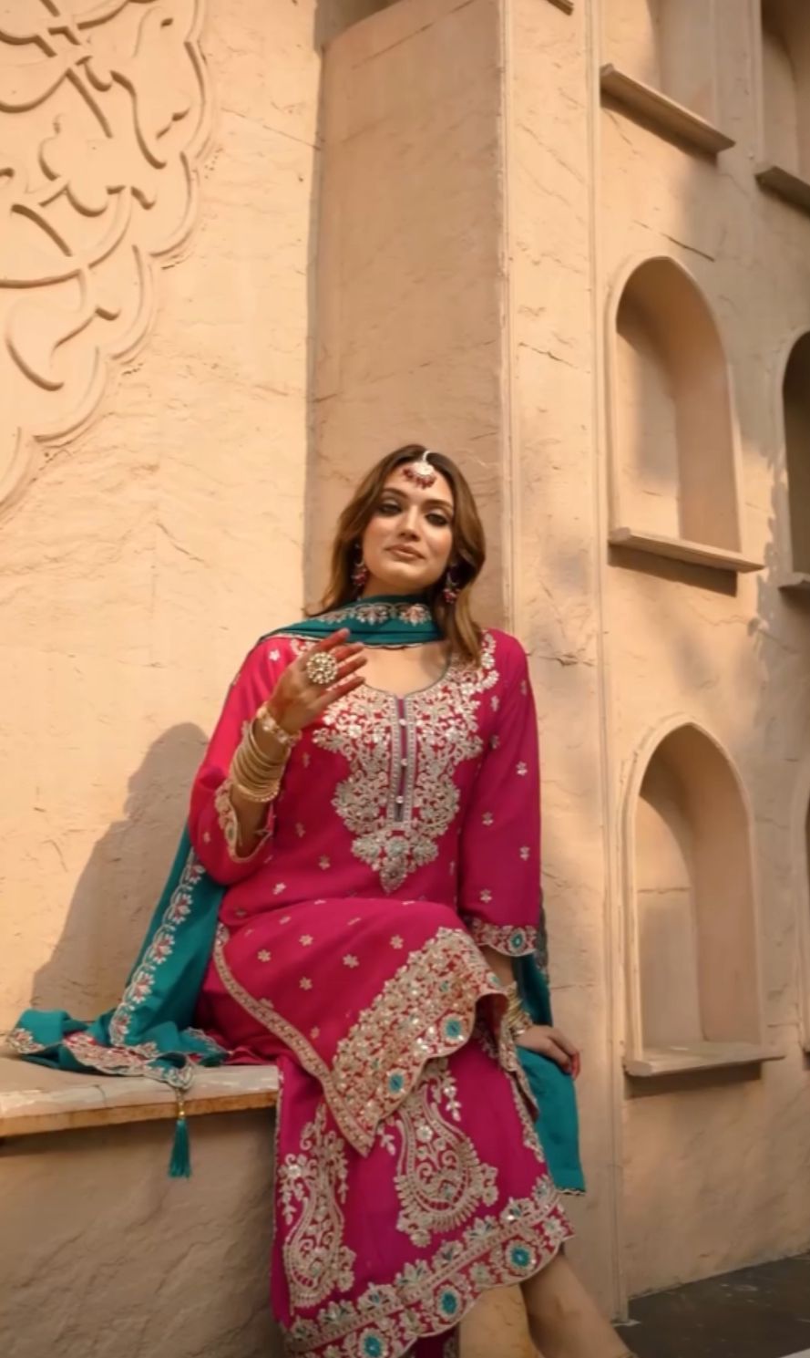 party wear plazzo suit