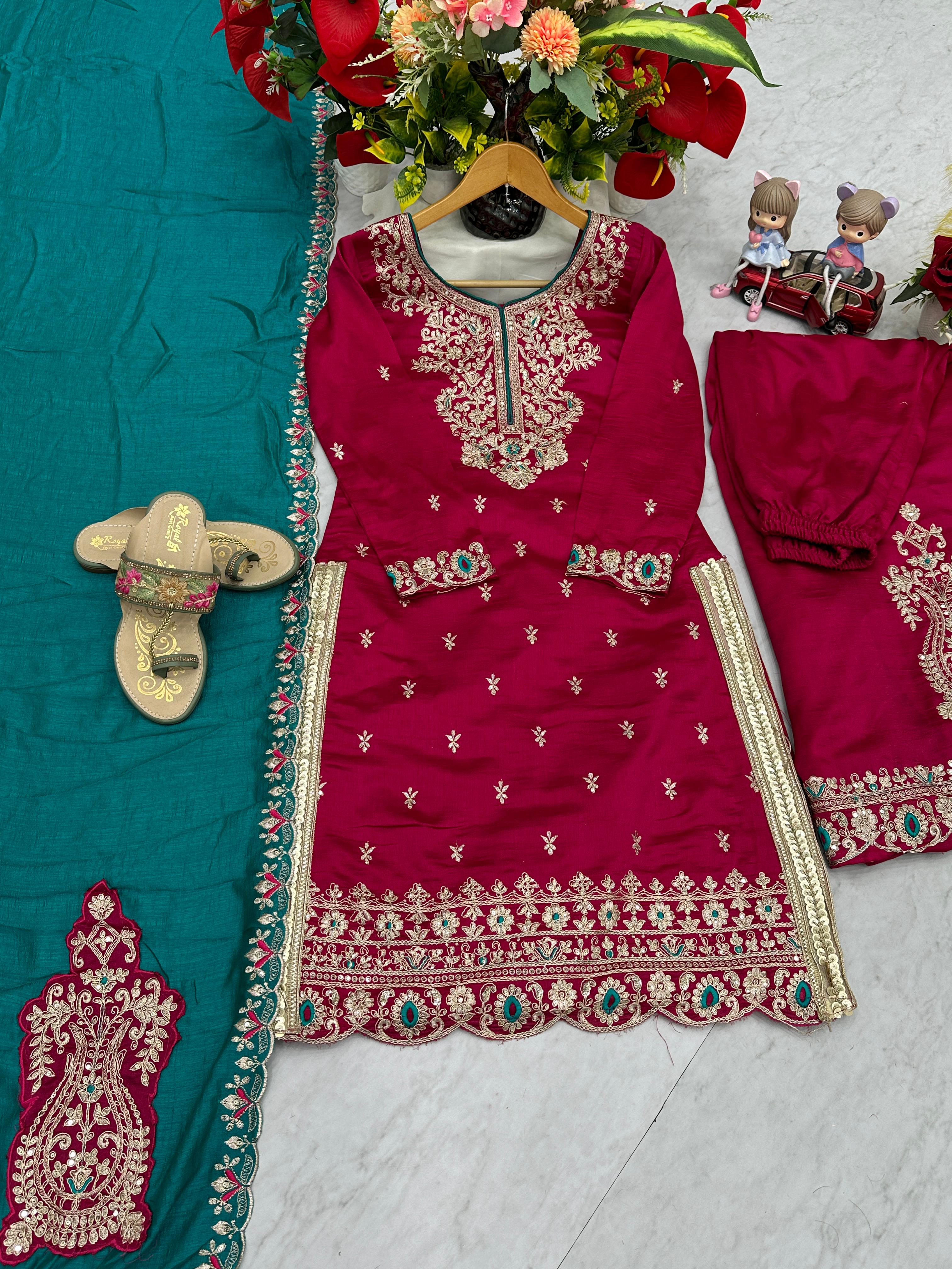 designer plazzo suits