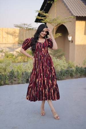 Women’s long cotton kurti festive outfit