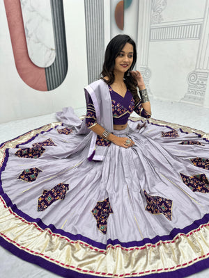 Festive lehenga choli in purple color