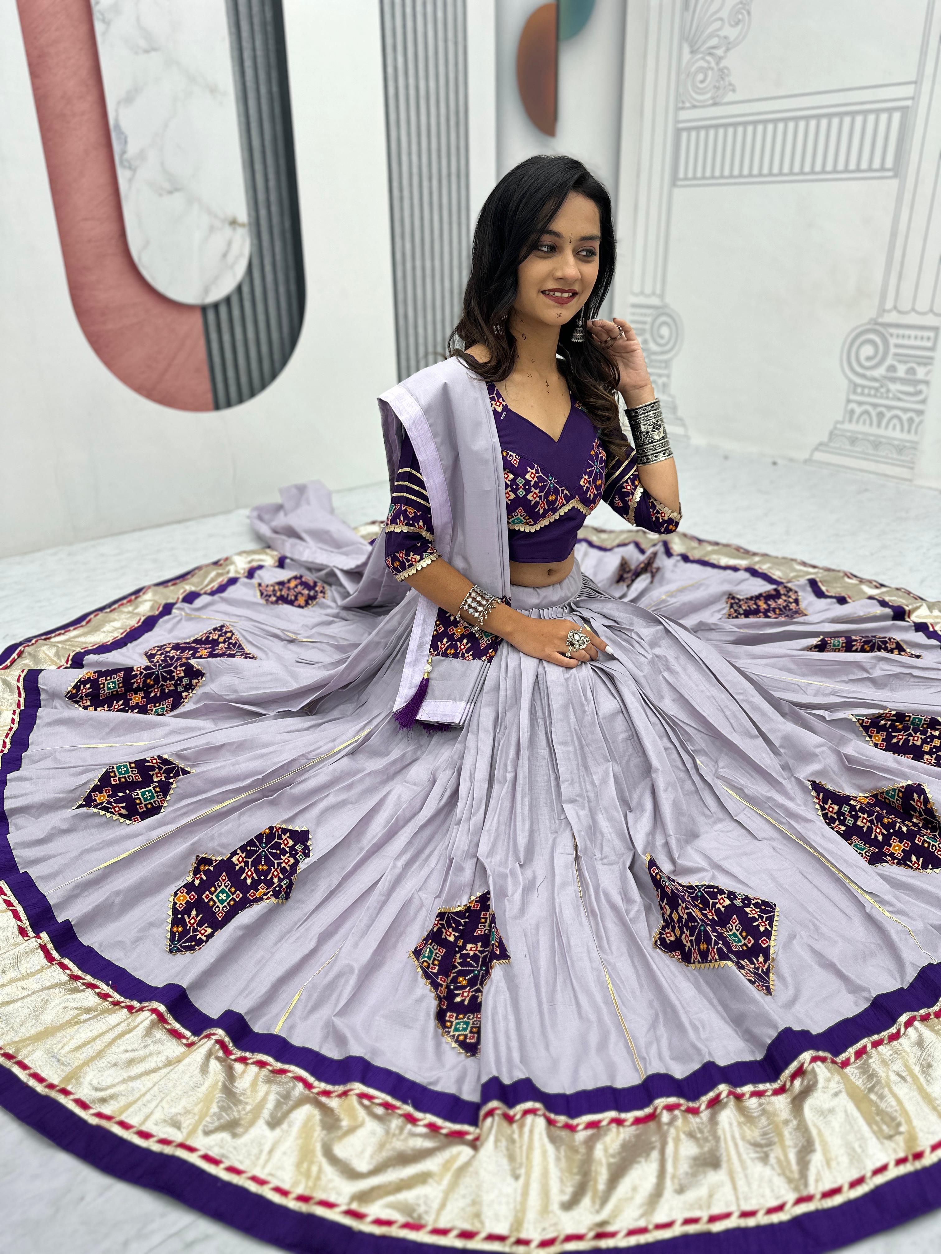 Festive lehenga choli in purple color