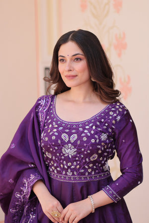 festive Anarkali gown India Vastralyn