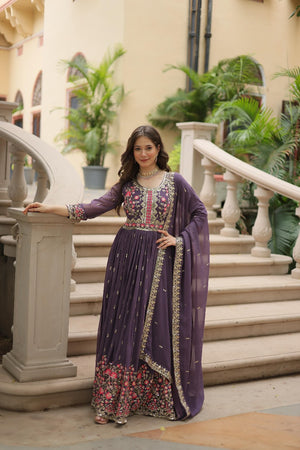 purple sharara suit