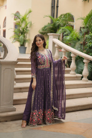 royal purple ethnic wear