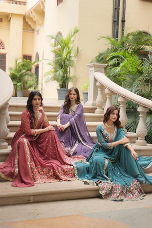 purple festive dress