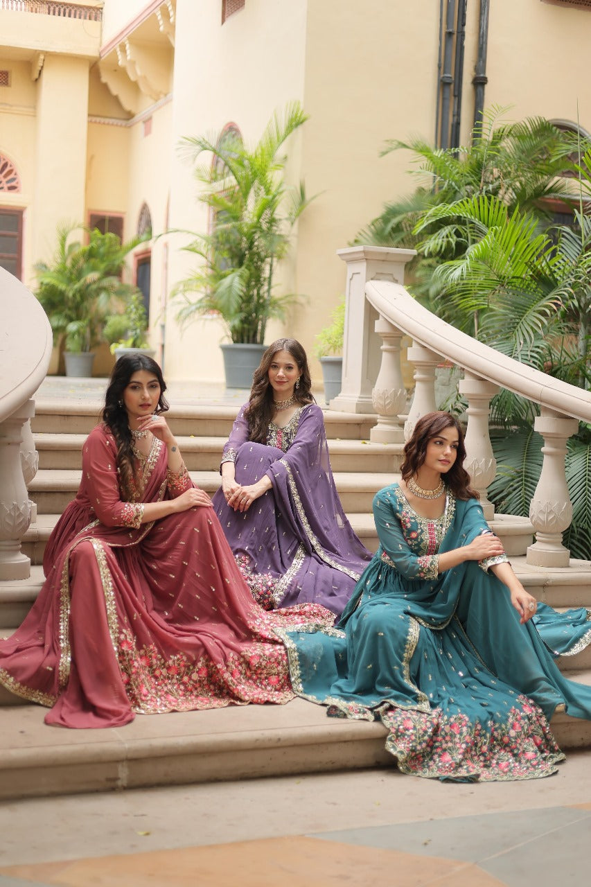 purple festive dress