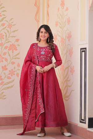 embroidered ethnic gown for women