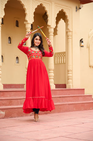 Stylish reyon kurti with full sleeves